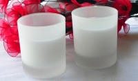 Big 9cm White Votive in Frosted Glass - Event decoration